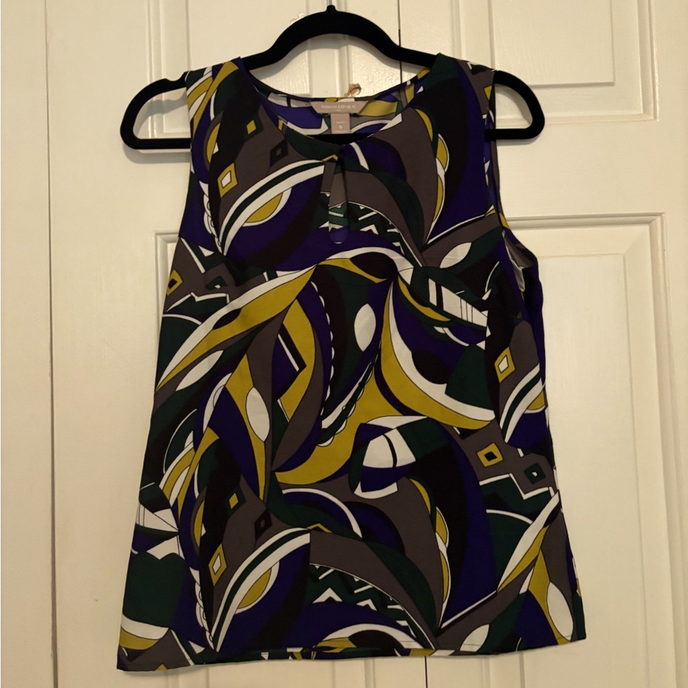 SP Banana Republic multi-color paisley print shell